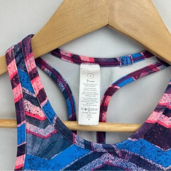 Ivivva (lululemon) Chevron Patterned Racerback Tank Top - Picture 3 of 3